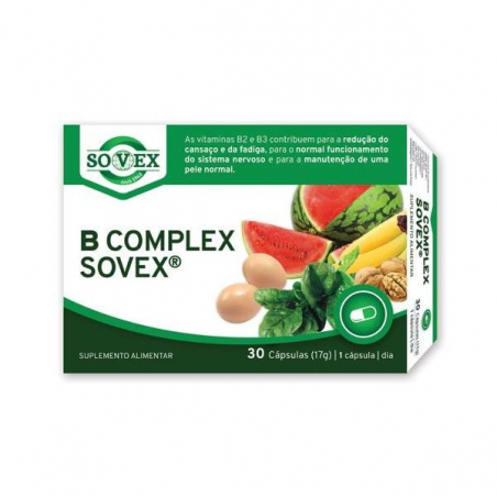B COMPLEX 30 CÁPSULAS SOVEX VITAMINAS 