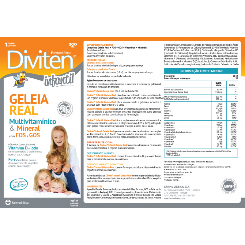 Diviten infantil xarope 300 ml