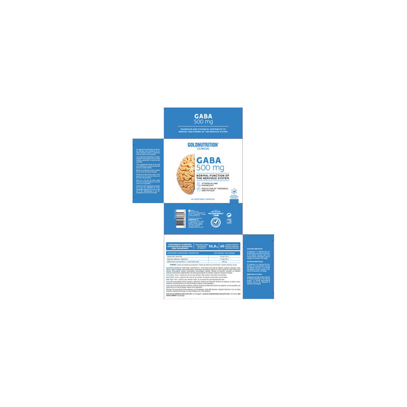 GABA GN CLINICAL 60 CAPS 500 MG  GOLD NUTRITION