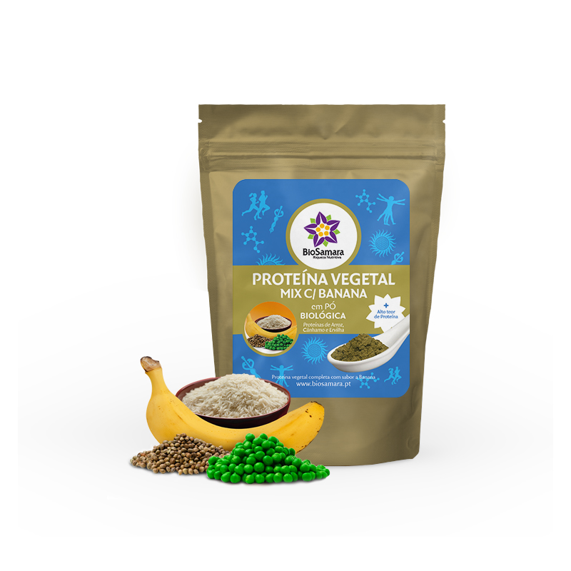 PROTEINA VEGETAL MIX COM BANANA PO BIO 250 G BIOSAMARA