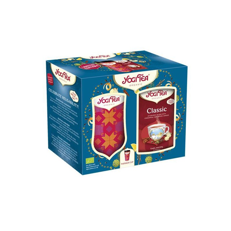 PACK CLASSIC 17 SAQUETAS COM COPO TERMICO YOGI TEA