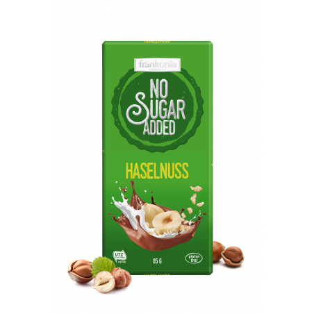 FRANKONIA NO SUGAR ADDED CHOCOLATE ALEVA SG 85 G HASELNUSS