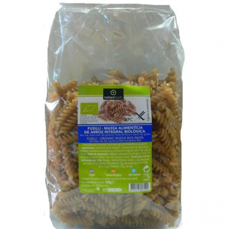 MASSA BIO ARROZ INTEGRAL FUSILLI SEM GLÚTEN 500 G