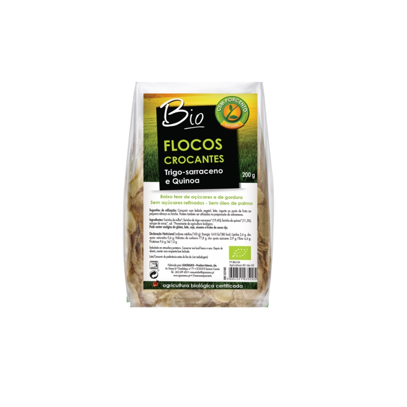 FLOCOS CROCANTES QUINOA 250 G CEM PORCENTO