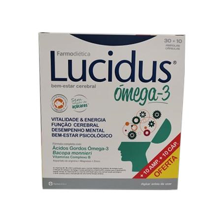 LUCIDUS OMEGA 3 PROMO FUSION PACK 30 + 10 AMPOLAS 