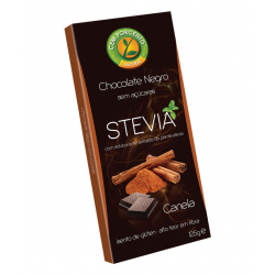 STEVIA CHOCOLATE NEGRO COM CANELA 125 G CEM PORCENTO