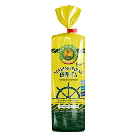 BOLACHAS MARINHEIRAS ESPELTA 200 GRS CEM PORCENTO