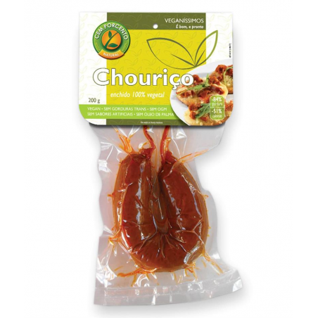 CHOURIÇO  ENCHIDO 100 % VEGETAL 200 G CEM PORCENTO