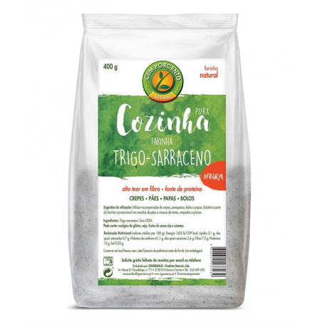 COZINHA PURA FARINHA TRIGO SARRACENO 400 GRS INTEGRAL CEM PORCENTO