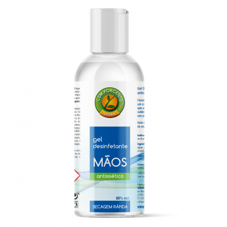 GEL DESINFETANTE MÃOS  300 ML CEM PORCENTO
