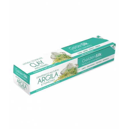 PASTA DENTÍFRICA ARGILA E FUNCHO VEGAN 75ML GELDENSILK CEM PORCENTO