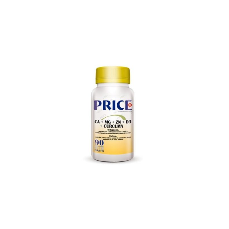 CALCIO + MAGNESIO + ZINCO + D3 + CURCUMA 60 + 30 COMPRIMIDOS PRICE FHARMONAT
