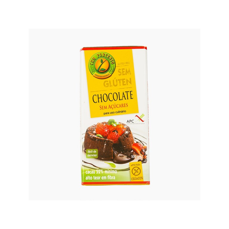 CHOCOLATE USO CULINARIO 200 G S/GLUTEN CEM PORCENTO
