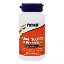 ALOE VERA 10 000 E PROBIOTICS 5 BILIOES 60 CAPS NOW
