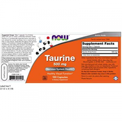 TAURINE 500 MG 100 CAPS NOW