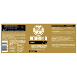 VITAMIN D3 1000 UI 120 CAPS VITAMINA GOLD NUTRITION
