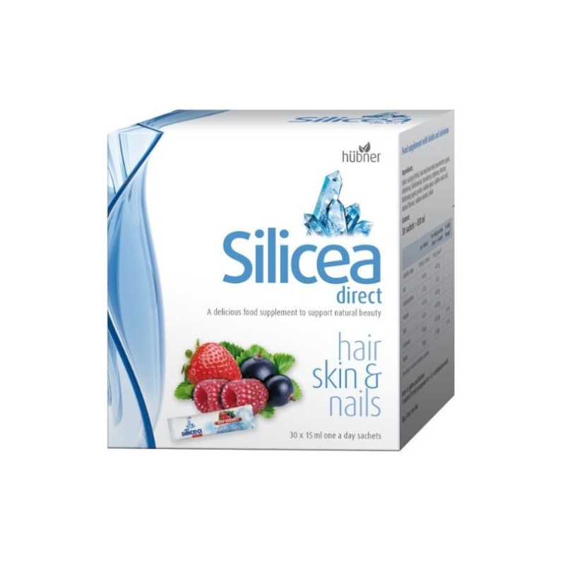 SILICEA DIRECT 30 SAQUETAS GEL UNHAS PELE E CABELO HUBNER