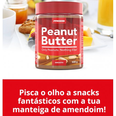 MANTEIGA DE AMENDOIM SABOR CREMOSO PEANUT BUTTER SMOOTH 500 GRS PROZIS