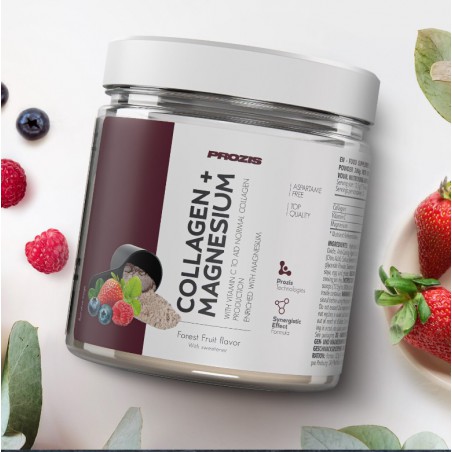 COLLAGEN MAIS MAGNESIUM SABOR A FRUTOS DO BOSQUE COLAGENIO MAIS MAGESIO 300 G PROZIS