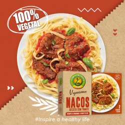 BIFES DE SOJA COM MOLHO TOMATE NACOS MOLHO DE TOMATE 250 GRS CEM PORCENTO