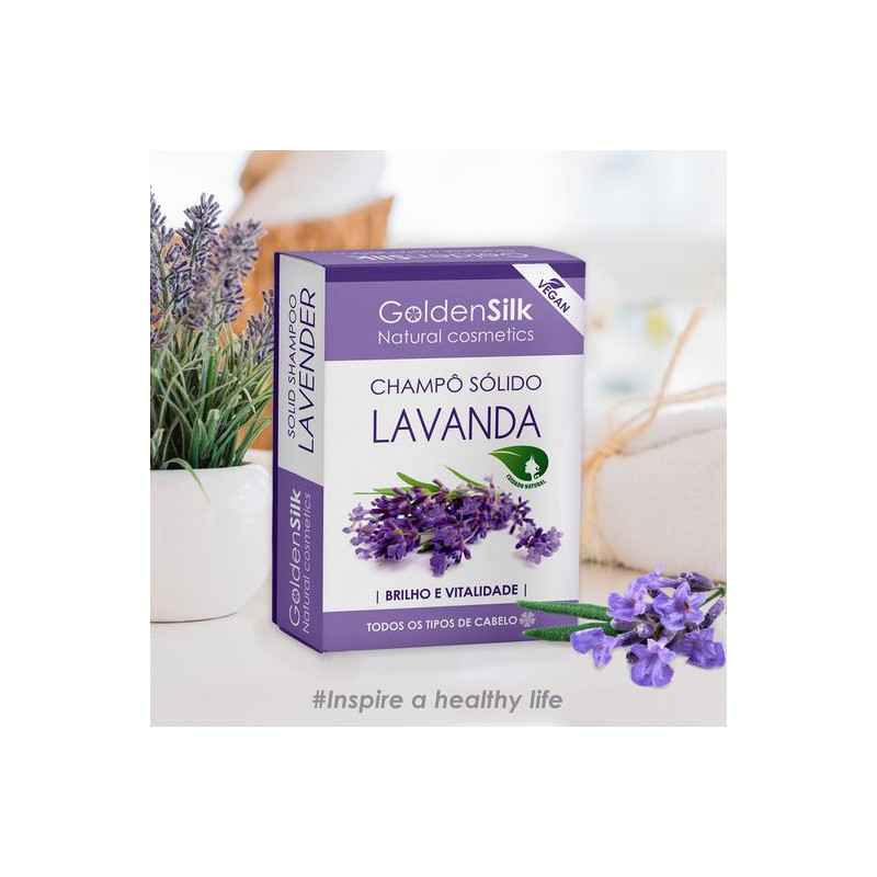 CHAMPO SOLIDO LAVANDA 100 GRS VEGAN GOLDENSILK