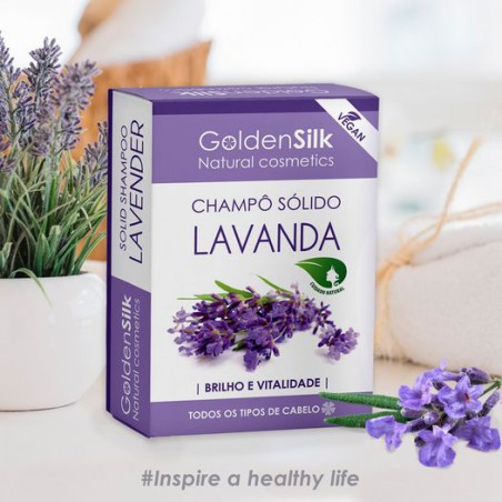 CHAMPO SOLIDO LAVANDA 100 GRS VEGAN GOLDENSILK