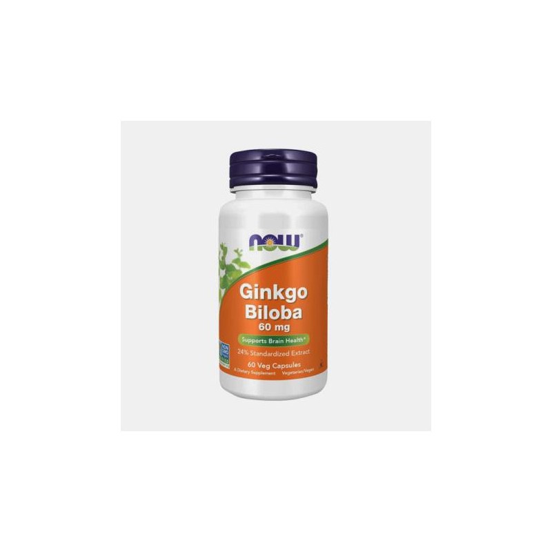 GINKGO BILOBA 60 MG 60 CAPSULAS VEGETAIS NOW