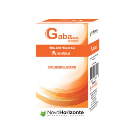 GABA 500 MG EMBALAGENS 30 DIAS 60 CAPSULAS NOVO HORIZONTE
