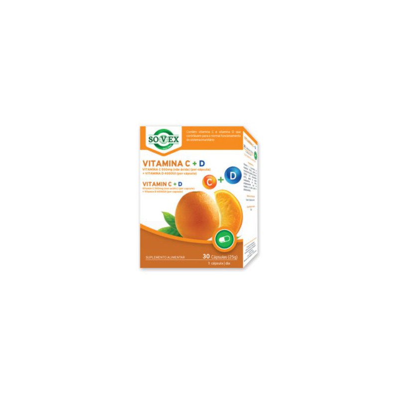 VITAMINA C 500MG VITAMINA D 4000UI 30 CAPS  SOVEX