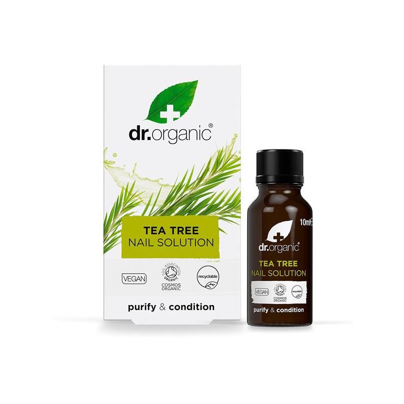 Melaleuca Solução para Unhas Bio 10 ml TEA TREE OIL Dr. Organic