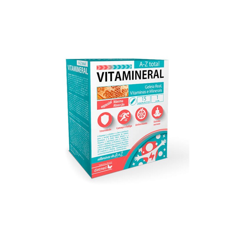 VITAMINERAL A Z TOTAL 15 AMPOLAS DIETMED