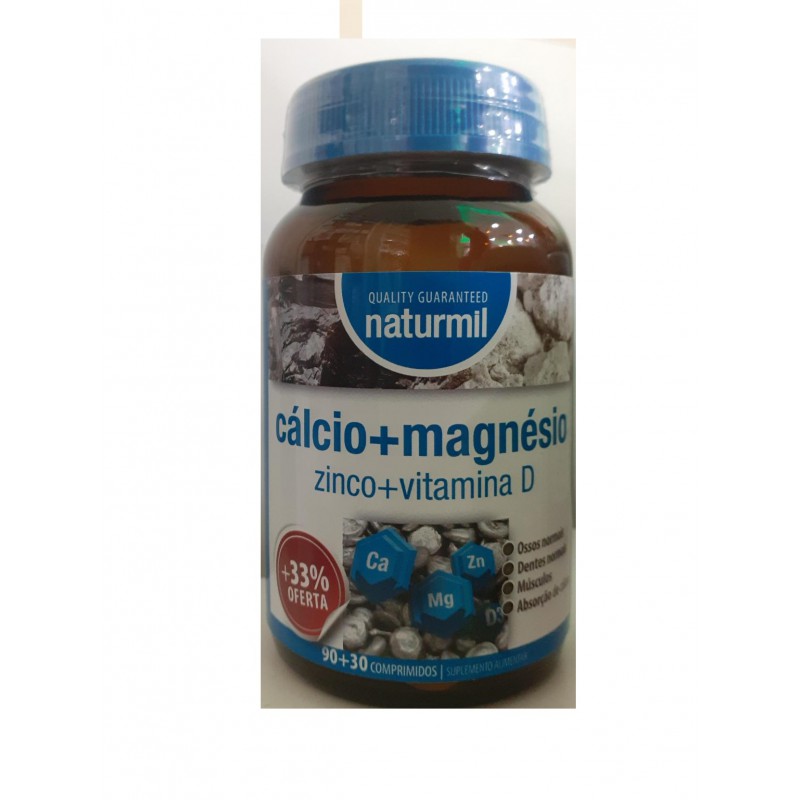 CALCIO E MAGNESIO E  ZINCO E VITAMINA D 120 COMPRIMIDOS NATURMIL DIETMED