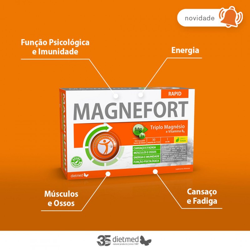 MAGNEFORT TRIPLO MAGNESIO RAPID 30 AMPOLAS DIETMED