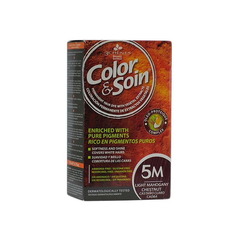 COLOR E SOIN 5M CASTANHO CLARO ACAJU TINTA CABELO