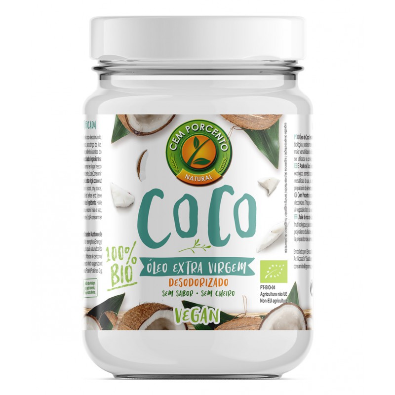 OLEO DE COCO DESODORIZADO BIO 500 GRS CEM PORCENTO