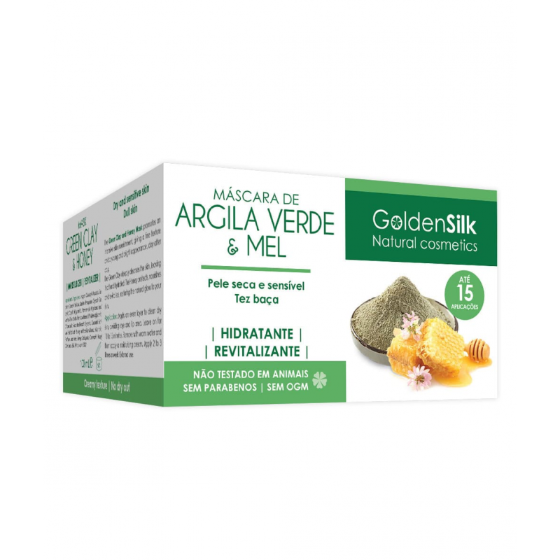 MÁSCARA DE ARGILA VERDE E MEL 100 ML GOLDENSILK