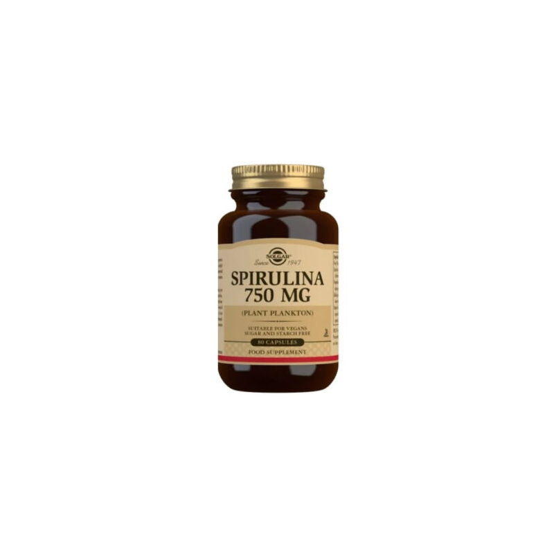 SPIRULINA 750mg 80 COMPRIMIDOS SOLGAR