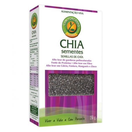 SEMENTES DE CHIA 150 G CEM PORCENTO