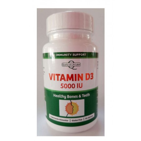 VITAMINA D3 5000 IU 30 CAPS QUALITY OF LIFE LABS