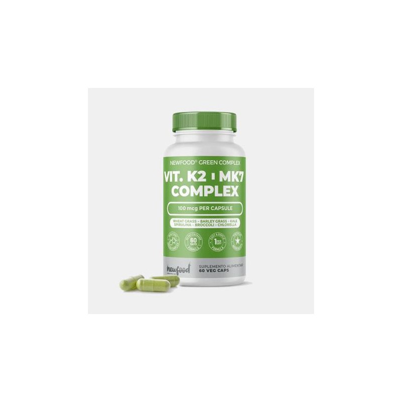 VITAMINA K2 MK7 COMPLEX 60 CAPSULAS NEW FOOD