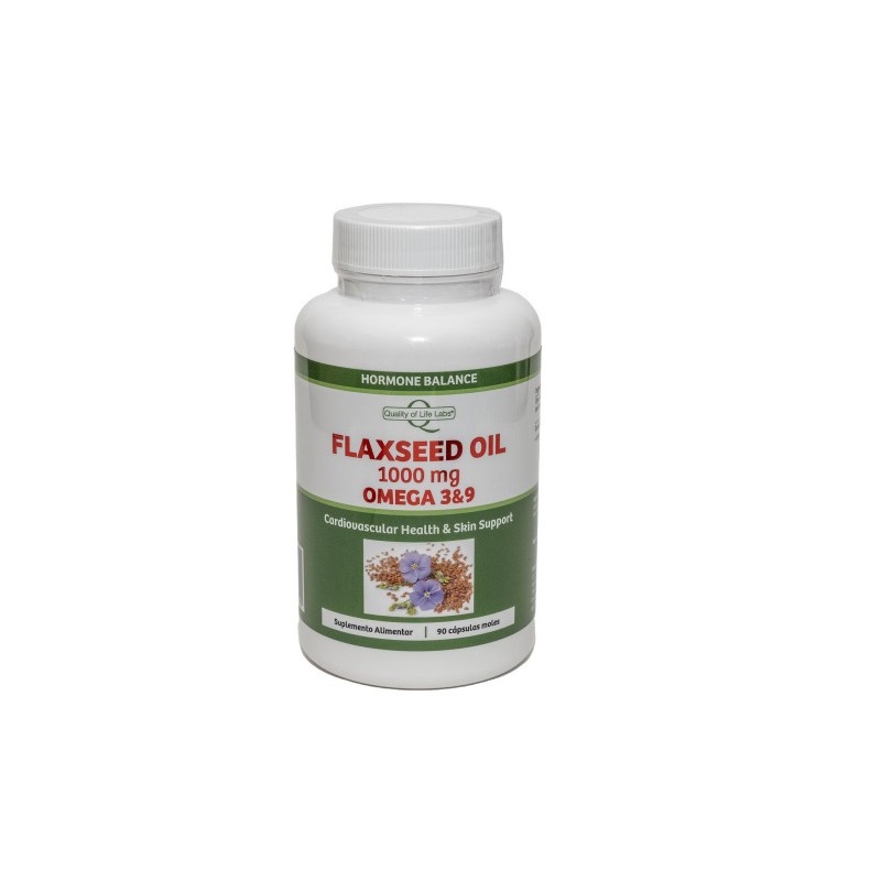 FLAXSEED OIL CAPS1000 MG OMEGA 3 E 9 90 CAPSULAS QUALITY OF LIFE