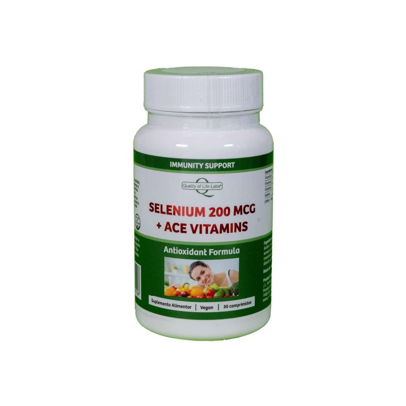 SELENIUM 200M MCG COM ACE VITAMINS 30 COMP QUALITYOF LIFE LABS