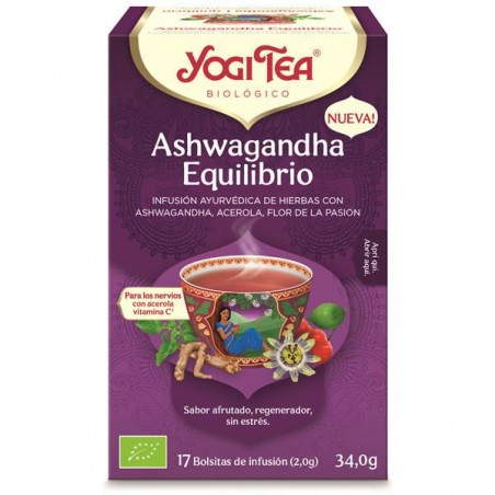 YOGI TEA BIO ASHWAGANDHA EQUILIBRIO 17 SAQUETAS