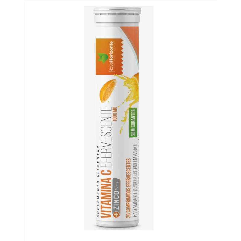 VITAMINA C 1000 MG + ZINCO 10 MG 20 COMP EFERVESCENTE NOVO HORIZONTE