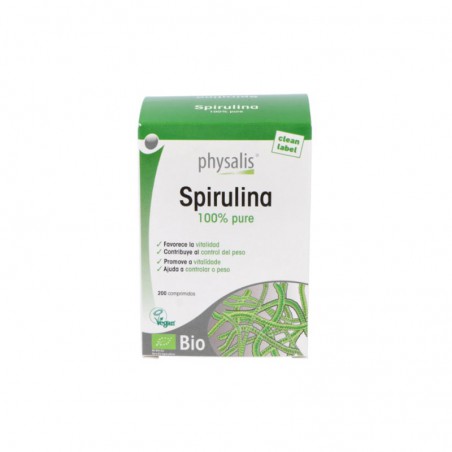 SPIRULINA 200 COMPRIMIDOS BIO 2400 MG PHYSALIS