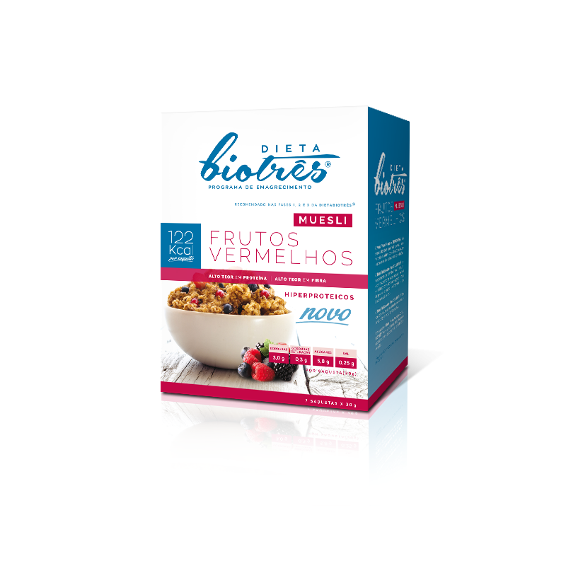 Dieta Biotrês Muesli Frutos Vermelhos 7x 30g 
