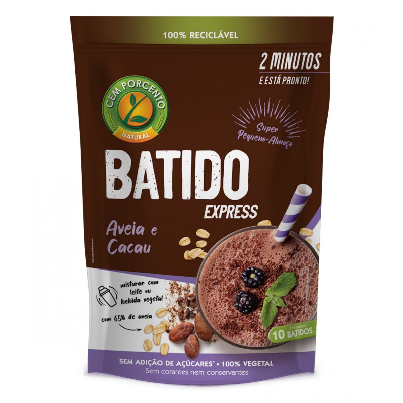 BATIDO AVEIA CACAI EXPRESS 300 GRS CEM PORCENTO