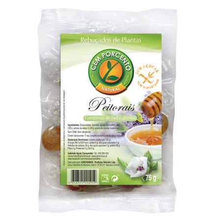 REBUÇADOS PEITORAIS 75 G CEM PORCENTO