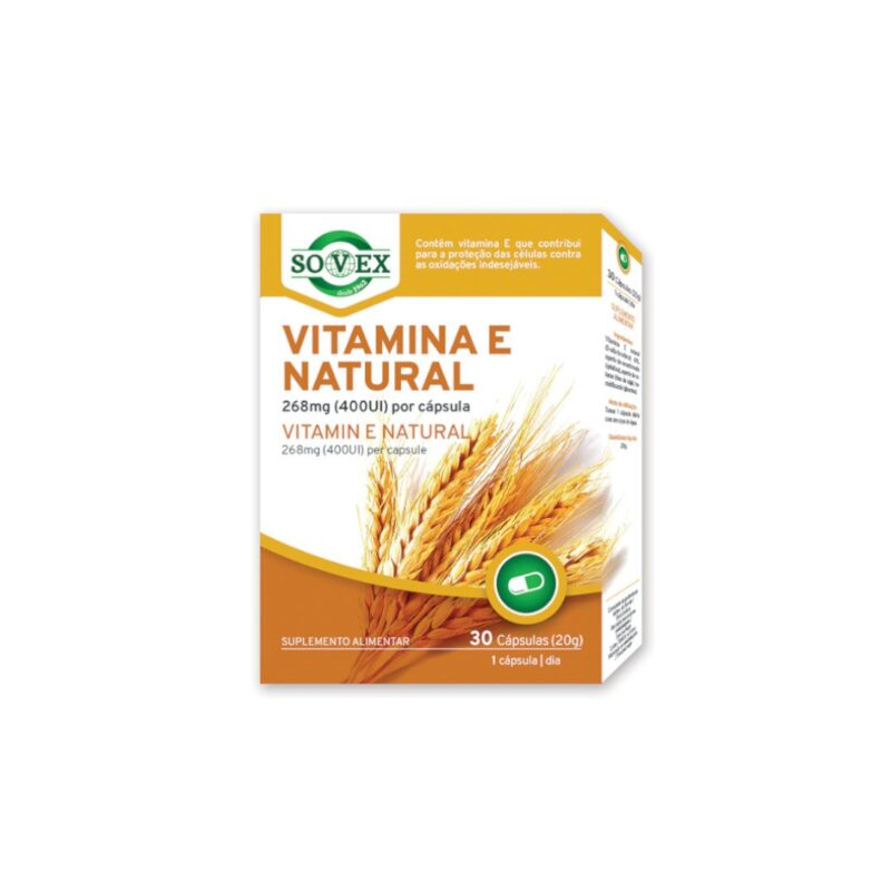 VITAMINA E NATURAL 268 MG 400 UI 30 CAPS SOVEX