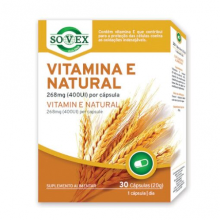 VITAMINA E NATURAL 268 MG 400 UI 30 CAPS SOVEX